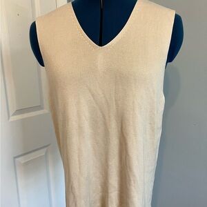 Laura Ashley Cream Silk Sleeveless Sweater